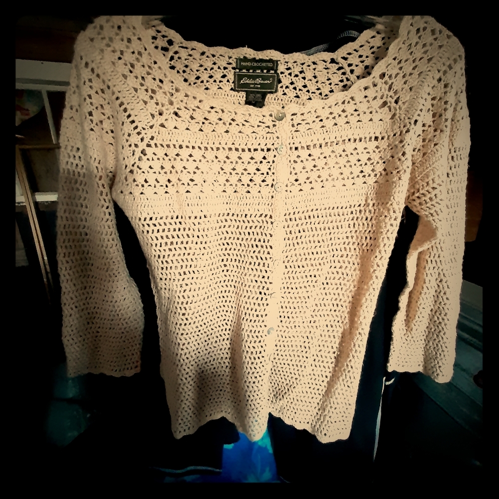 Eddie bauer Crocheted sweater